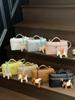 Moda Coreana Bolso de Mano Pequeño 2025 Nuevo Simple Color Caramelo Elegante Bolso Cuadrado Pequeño Textura Casual Bolso Cruzado Moderno