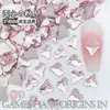 Joias para Nail Art Coração Torto Fundo Plano 3*4mm Diamante de Formato Especial Fundo Plano Diamante Brilhante de Celebridade da Internet Nail Art Usável para Unha DIY Atacado