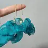 Moda Coreana Brincos de Gancho Longos Florais 2026 Novo Estilo Quente Nicho Temperamento Alta Classe Grandes Brincos Pendentes