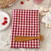 Tela de Algodón Lavado Teñida en Hilo Rojo Tela a Cuadros Coreana Súper Hermosa Cuadros Chaoyang Tela Teñida en Hilo de Algodón Puro Bolsas y Accesorios para el Cabello para Mujer