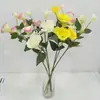 Nuevo Ramo de Lisianthus Simulados Decoración del Hogar Fotografía Flores Falsas de Plástico Bonsái de Oficina Flores de Seda Hechas a Mano Venta al por Mayor