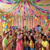 Fivela de Anel de Papel Transfronteiriça Fita de Papel Crepom Conjunto de Balões Acessórios de Decoração de Bandeira Decoração de Fundo para Festa de Aniversário e Feriados