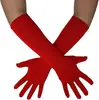 Accesorios para Mujer de los Años 1920 Spandex Satén Flocado Guantes de Charol Accesorios de Disfraz para Fiesta de Baile Transfronteriza en Stock