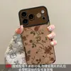 Las pegatinas de rosas y camelias son adecuadas para fundas de teléfono Apple 18pm, iPhone 15 de silicona suave, 16 otoño e invierno 18 con cordón
