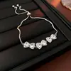 Pulseira de Zircônia em Forma de Laço Personalidade Única Estilo Cool Pulseira Ajustável Joias de Luxo Leve Temperamento de Alto Padrão Atacado
