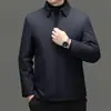 Chaqueta de Plumas Nueva para Hombres de Mediana Edad y Mayores con Forro Desmontable, Abrigo Cálido Casual de Negocios para Hombre para Papá