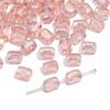 Cuentas de Cristal de Vidrio Facetado Rectangular Color Chapado Accesorios para Collares Pulseras Hechos a Mano DIY Con Cuentas