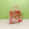 Bolsa de Regalo Transparente Pequeña Fresca de Mano, Bolsa de Regalo de Cumpleaños de Souvenir Linda, Bolsa de Mano para el Día del Maestro
