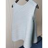 Camiseta Top Plissado Estilo Verão Decote Redondo Irregular Elástico Plus Size Emagrecedora Cor Sólida Sem Mangas Curta Casual Versátil