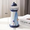 Mediterrâneo LED farol de ferro 19 cm luzes eletrônicas luzes coloridas castiçal enfeites de mesa em casa