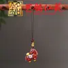 Chaveiro Pingente de Cavalo com Arco Curvo de Ébano, Jacarandá e Sândalo Roxo, Pingente de Cavalo do Zodíaco para Bolsa, Pequeno Presente de Ponto Turístico
