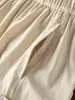 Falda Larga de Corte A Delgada, Estilo Ropa de Trabajo, Cintura Elástica Cómoda, Bolsillo Lateral, Protección Solar, Secado Rápido, Estilo Japonés
