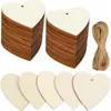 Venta Caliente Transfronteriza DIY Astillas de Madera en Blanco Día de San Valentín Navidad Decoración Creativa Corazón Colgante Decorativo en Forma de Corazón Pintado a Mano