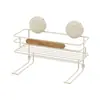 Huazhen Rack de Armazenamento de Ferro-Madeira Pendurado de Múltiplas Camadas para Chão Sem Furos Porta-Papel Toalha Banheiro Rack de Armazenamento para Banheiro