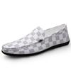 Zapatos de cuero casual de negocios transfronterizos para hombre, zapatos planos para conducir, mocasines sin cordones, zapatos de una sola capa a cuadros Tods, zapatos de cuero para hombre
