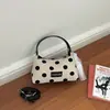 Bolso Tote de Piel con Cera de Aceite Maillard 2026 con Lazo y Etiqueta de Corazón, Gran Capacidad, Bolso de Hombro Moderno y Versátil