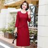 Vestido de Banquete de Boda de Otoño para Suegra, Vestido Elegante Adecuado para Mujeres de Mediana Edad, Vestido de Moda para Damas