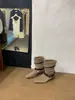 Novas Botas Femininas Outono/Inverno 2026: Bico Quadrado, Salto Bloco, Elegante Estilo Francês, Botas de Cano Curto Color-Block com Fivela