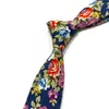 Gravata Masculina de Algodão Estampada 6cm Estilo Europeu e Americano Moda Acessório Casual para Noivo, Padrinho, Anfitrião, Gravata Amarrada à Mão