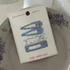 Paquete de 4 ~ Pinzas de Pelo Coloridas Estilo Coreano de Puntos y Gotas de Agua Dulces para Niñas, Pinzas para Flequillo, Pinzas Laterales Dulces