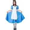 Disfraz de Maid Cosplay de Alice de Moda Premium Anime Exportado a Japón, Atuendo de Maid Azul, Disfraz de Halloween