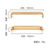 Manija para puerta de gabinete mate de doble agujero de montaje en superficie doblada doble Ancho de la superficie 20 Aleación de aluminio macizo engrosado Herrajes para muebles Manija de armario