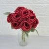Transfronteiriça Novo 10 Cabeças Portátil Rosa Sala de Estar Mesa de Jantar Móvel de TV Suave Caminho de Casamento Fileira de Flores Segurando Buquê