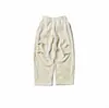 Pantalones deportivos de forro polar cálido de doble cara estilo montaña color sólido para mujer pierna recta pantalones casuales 13314