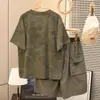 Conjunto de Ropa de Verano para Niños 2026 Nuevo Elegante Camiseta Tie-Dye Infantil Tallas Mediana y Grande Camiseta de Manga Corta para Niño Verano Guapo Moderna