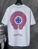 25S Marca de Moda Transfronteriza Chromehearts Camisetas de Manga Corta Sueltas y Versátiles Estampadas de Alta Resistencia para Parejas al por Mayor