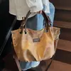 Bolsa de Grande Capacidade para Mulheres, Versátil de Verão 2026 Novo Estilo Casual Dobrada Ombro Transversal para Trabalho e Deslocamento Bolsa Tote