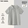 Polo Infantil Transfronteiriça de Manga Curta com Gola Polo para Meninos e Meninas, Camisetas com Lapela para Estudantes do Ensino Fundamental e Médio, Uniformes de Classe, Tops Versáteis