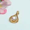 Joyería con Colgante de Perla de Agua Dulce y Collar de Gota de Agua Completamente Diamantado, Accesorios de Moda y Tendencia, Joyería Estilo Japonés y Coreano S1071016