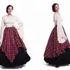 2019wish Nuevo vestido largo de fiesta europeo y americano para mujer Disfraz Renacentista Medieval