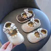 Zapatos de Cuero con Perlas para Niñas, Zapatos para Bebés y Niños Pequeños, Planos para Primavera y Otoño, Zapatos para Niñas Pequeñas, Zapatos Estables Estilo Coreano, Versátiles