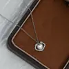 Novo Pingente de Colar Fechadura da Longevidade em Forma de Coração Microcravejado com Zircônia Colar Personalizado Corrente Versátil para o Dia a Dia