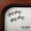 Decorações de Laço com Zircônia para Nail Art, Não Desbota, Unhas Wearable de Luxo Leve, DIY para Capinha de Celular, Laço com Zircônia que Preserva a Cor