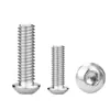 En Stock Tornillos de Acero Inoxidable 201 con Cabeza Semiredonda, Tornillos de Cabeza Hexagonal Interior, Tornillos para Gabinetes con Cabeza Redonda de Copa M3 M4 M5