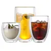 Nueva Taza de Jugo de Vidrio de Doble Capa Venta Caliente Recomendada Vidrio Resistente a Altas Temperaturas Taza con Forma de Huevo Taza para Bebidas Frías Leche Café