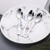 Regalo 13cm acero inoxidable cuchara de café cuchara mezcladora cuchara para té perfumado miel postre vajilla de acero inoxidable al por mayor