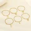 Moderna y Dulce Multi-Estilo Corazón Hueco Forma de Corazón Cadena de Perlas para Padres e Hijos de Cintura Alta Día de la Madre Acero Inoxidable Pulsera para Mamá