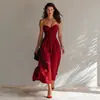 2026 Sitio web independiente europeo y americano TK transfronterizo primavera/verano nuevo vestido sexy de tirantes plisado