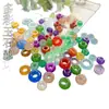 Anillos de Correr de Jade, Anillos Redondos de Agujero Grande Verde Ba Shan, Cuentas de Ábaco en Forma de Rosquilla, Cuentas Espaciadoras, Accesorios para Joyería, Materiales para Manualidades al por Mayor