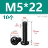 Tornillos M2M3M4M5M6M8 Negros de Acero Inoxidable 304, Tornillos de Cabeza Redonda Phillips, Tornillos para Máquina de Cabeza Plana Zincados Negros