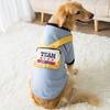 Otoño e invierno cálido perro marca de moda perro grande suéter de forro polar patchwork golden retriever perro mediano y grande samoyedo sudadera ropa para mascotas