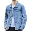 Talla grande Chaqueta de Mezclilla para Hombre Otoño Ins Moda Marca Popular Versátil Holgada Atractiva Multibolsillos Casual Cuello Solapa Monos