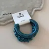Goma para el pelo de satén plisado de color liso para mujer, no daña el pelo, cuerda para el pelo duradera, goma elástica de alta elasticidad, accesorio para el pelo de goma para coleta alta