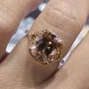 Cao Shiwish Hot Selling Europeu e Americano Rose Gold Plated Champagne Zircon Anel Noivado Festa Noiva Jóias