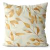 Funda de Almohada de Cuero Melocotón con Hoja de Ginkgo Dorada Estampado de Hojas Transfronteriza Amazon Funda de Almohada para el Hogar Funda para Cojín de Sala de Estar
