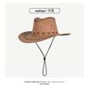 Sombrero de Vaquero Occidental Sombrero de Protección Solar para Mujer con Ala Ancha Fotografía de Viaje Xinjiang Xizang Noroeste Protección UV Sombrero para Senderismo
